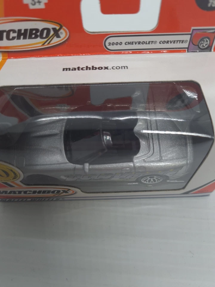 50 Year Anniversary MATCHBOX 2000 Chevrolet Corvette silver MB #11 NEW IN BOX  - Image 3 of 4