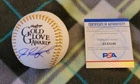 Ivan Rodriguez signed autographed Rawlings Gold Glove baseball ROMLB PSA COA