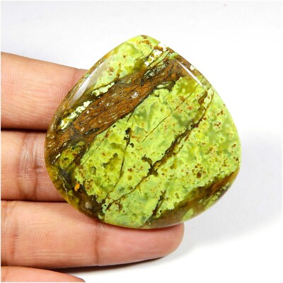 Green Opal Cabochon Heart Shape Natural Gemstone Loose For Jewelry 103 Ct  #10222