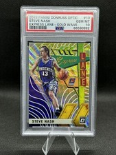 2019 Panini Donruss Optic STEVE NASH Express Lane Gold Wave PSA 10 Suns HOF