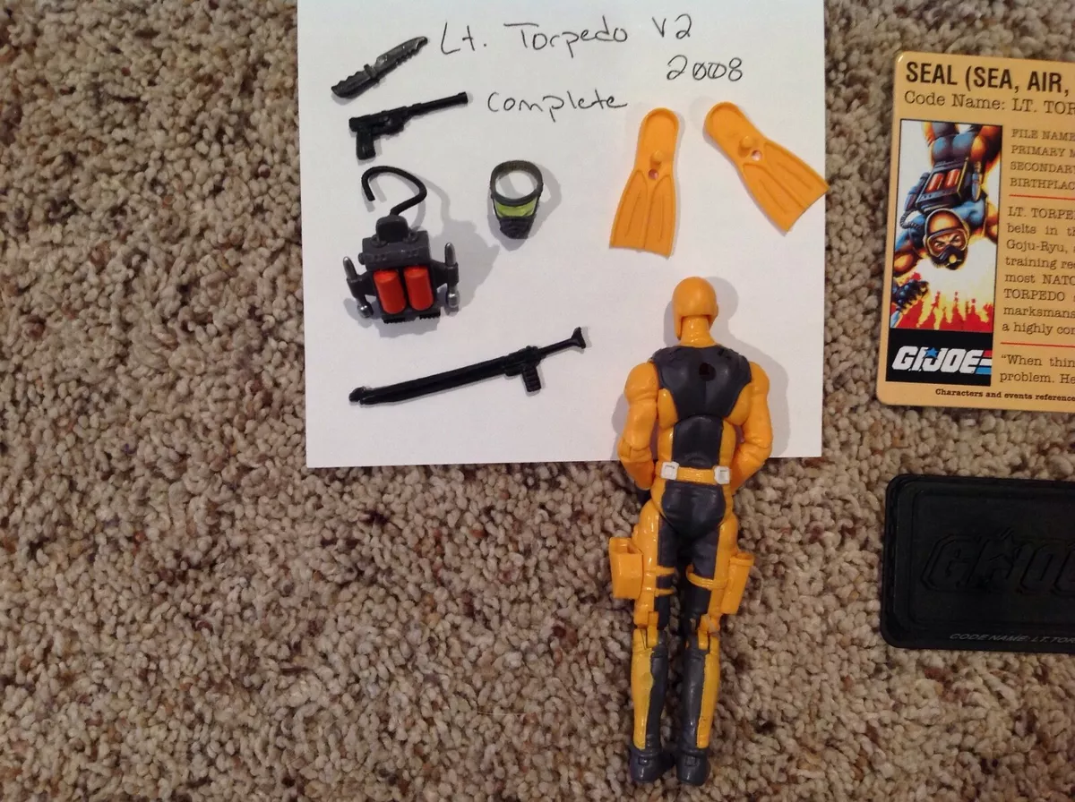 G.I.Joe 25th exclusive LT. TORPEDO (v2) 100% Complete Sea Command