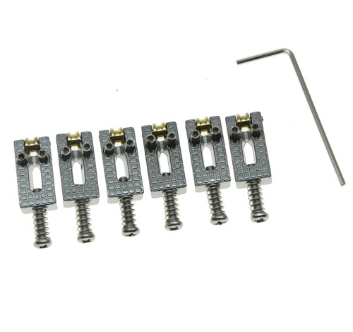 6 stücke E-gitarre Brücke Roller Sättel Brücke Sattel Set für Strat / Tele - Picture 8 of 24