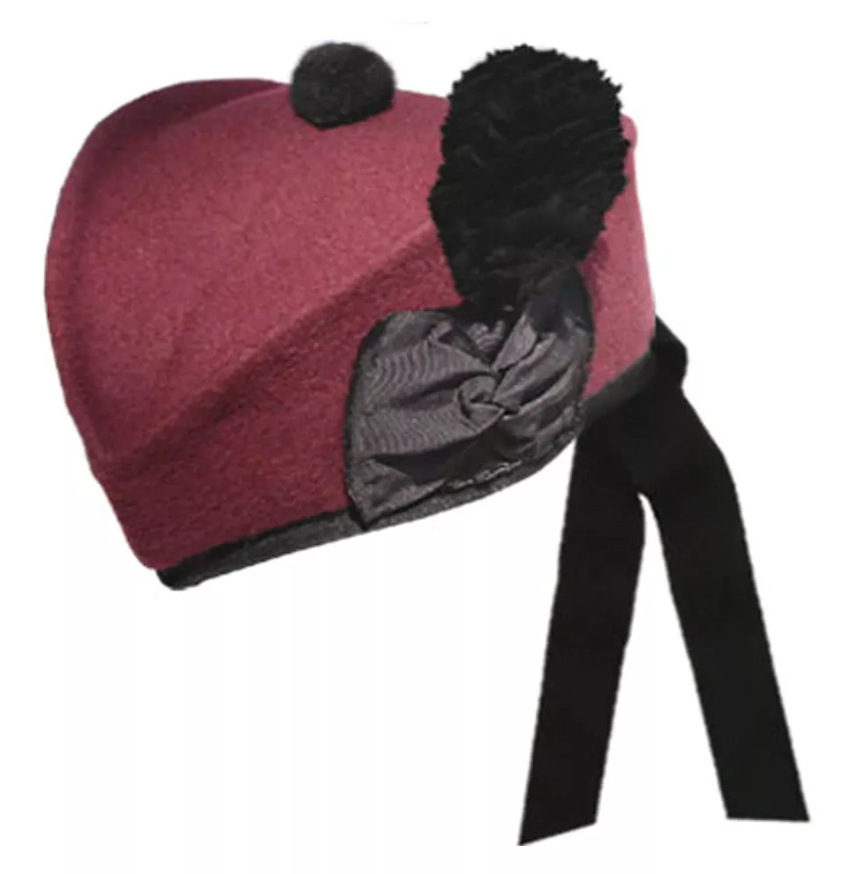 Pride Di Scozia Glengarry In Lana 100% Scozzese – Cappello Tradizionale Delle Highland Con Nastro E Fiocco, Unisex