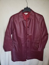 Newport New Women's Leather Long Sleeve Coat Size L (4r)