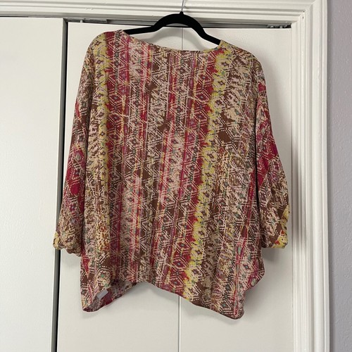 Savanna Jane bestickte Bluse Bohemian Tunika Blumenmuster Top Gr. M - Bild 2 von 5