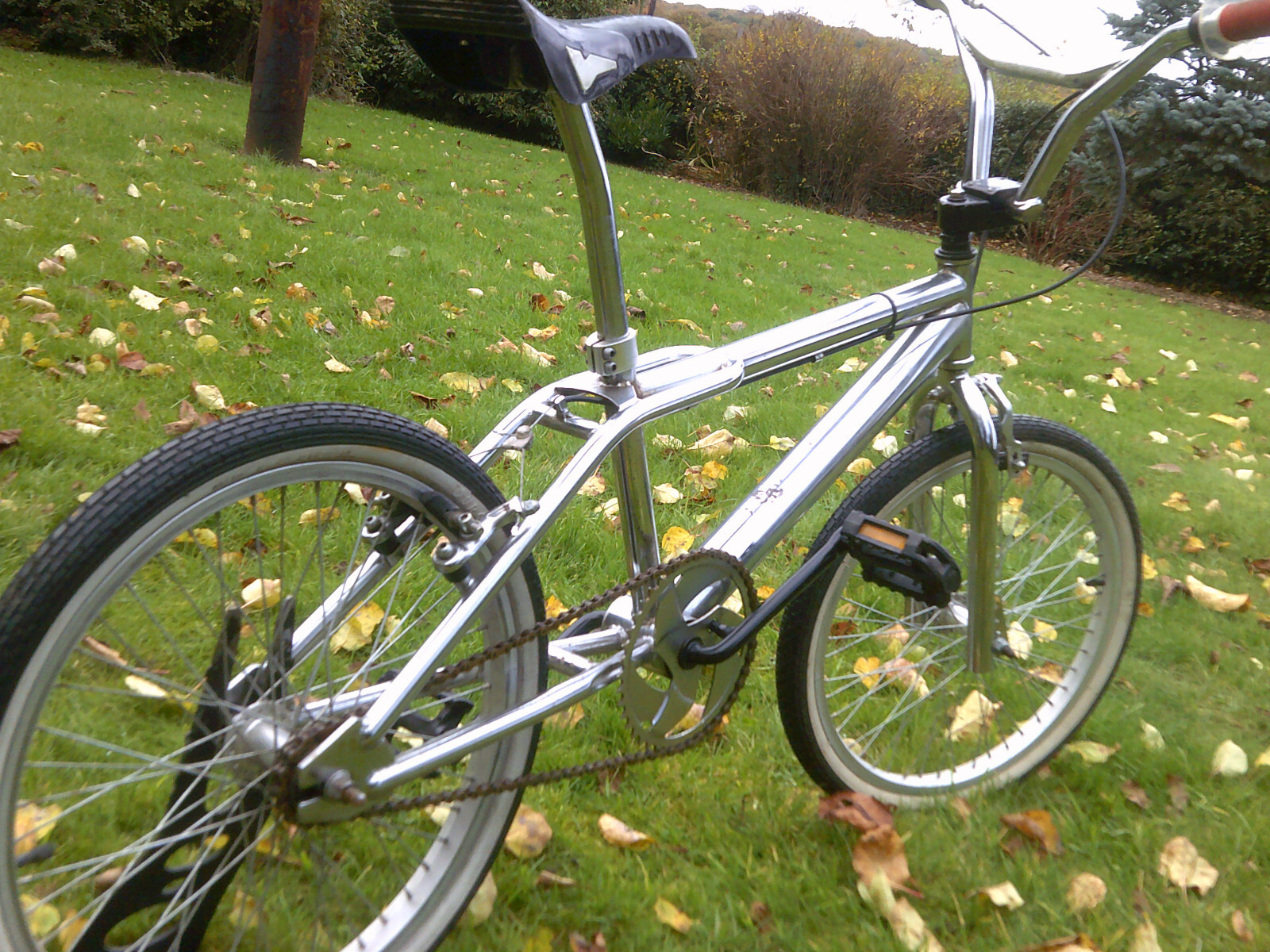 old school bmx bike chrome retro layback/ one peice eBay