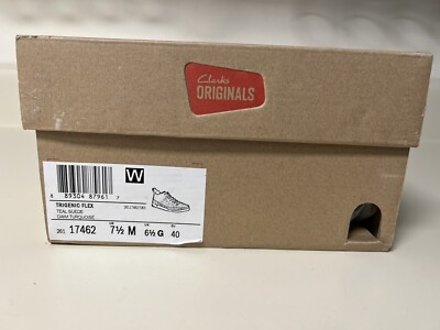 Clarks Trigenic Flex Teal Green Suede Vibram Soles W/box (Size 7.5