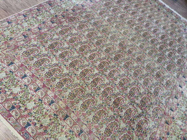 2111913-Wunderschöner Original Alter Persischer Kerman 395x298cm² Tappeto Carpet