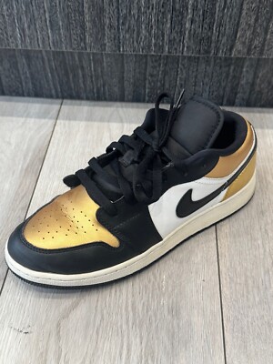 Nike Air Jordan 1 Low 'Gold Toe' Men's Sneakers - Size 7Y | eBay