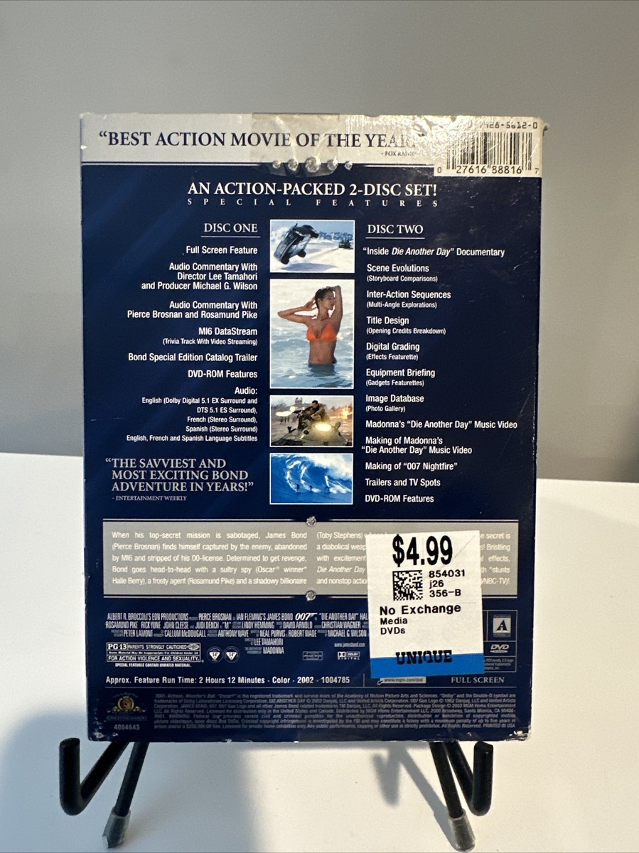 DIE ANOTHER DAY Pierce Brosnan SPECIAL EDITION DVD Full Frame