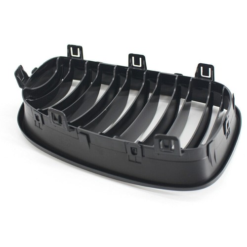 2X Front Kidney Grille Grill For BMW 1 Series E81 E82 E87 E88 07-13 Gloss Black - Picture 10 of 10