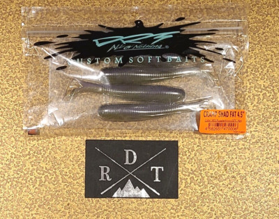 DRT Custom Soft Baits CRAMP SHAD FAT 4.5''  ''#03 PURPLE WINNY'' 4 Pack FREE SHIP