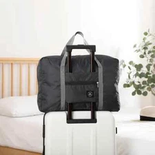 Black Foldable Travel Duffel Bag Airlines Carry on Bag for all ages