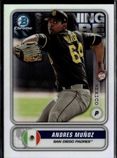 2020 Bowman Chrome Spanning the Globe #STG-AM ANDRES MUNOZ Seattle Mariners A9