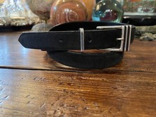 Mexican James Reid Dgn Sterling SilverBelt Buckle Nu Suede 36-38-1     