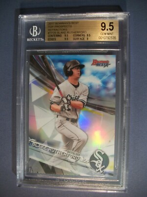 BLAKE RUTHERFORD 2017 Bowman's Best Refractors TP29 BGS GEM MINT 9.5 White Sox