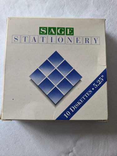 10 diskettes, 5.25", SAGE branded, never used, high density, double sided, 1.6MB