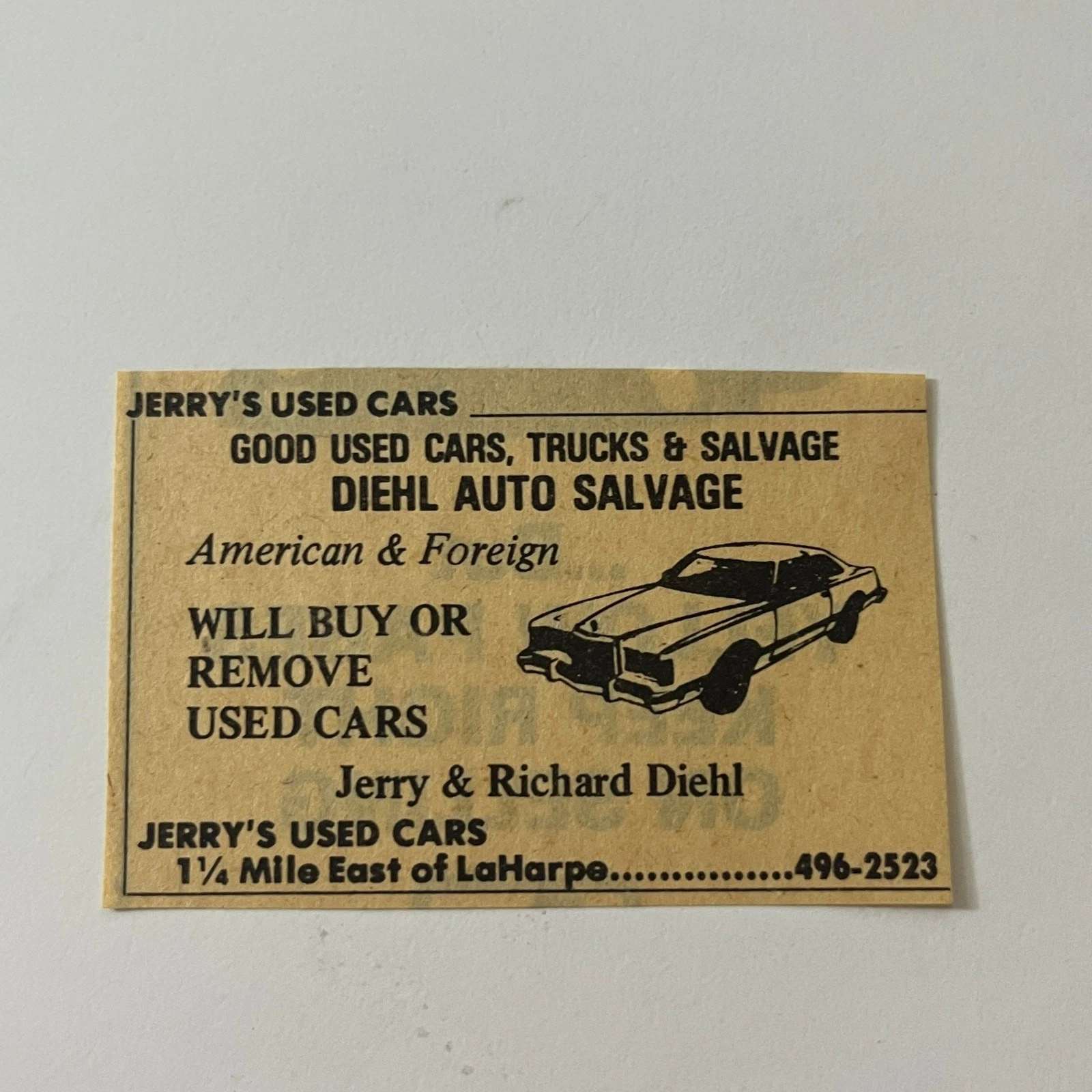  used carros jerry's diehl la harpe ks 1982 iola ad sag8-s1 