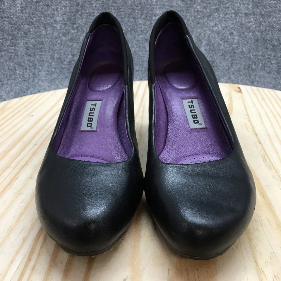 Zapatos de tacón informales TSUBO para mujer 7,5 Dufay sin cordones de cuero negro Foto 4 de 4