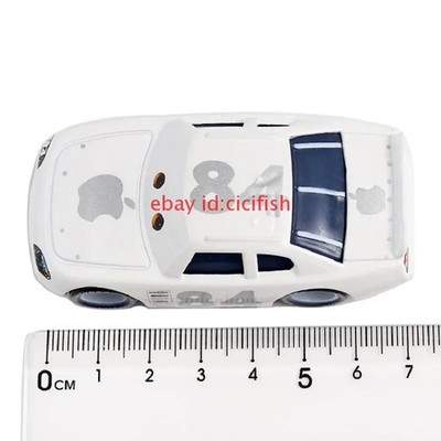 Disney Pixar Cars No.84 White Apple Car 1:55 Diecast Car Toy
