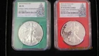 2016 and 2016-S American Silver Eagle NGC MS-70 - PR-70 Ultcam - X-mas label