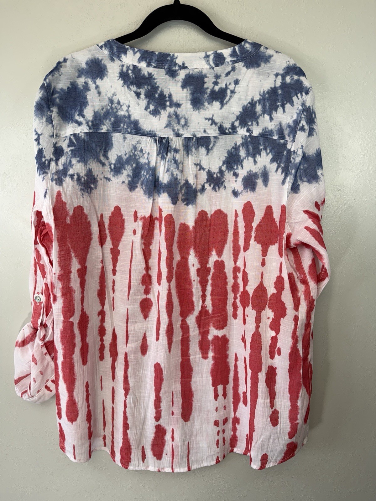 Multiples Plus Size Red/white/blue Lightweight Bu… - image 5