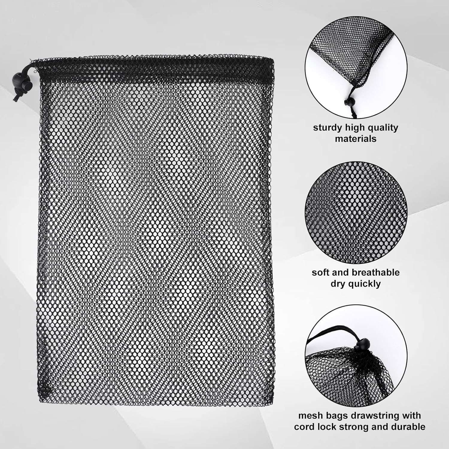 10Pcs Nylon Mesh Drawstring Bags 8X12Inch Mesh Bags,Mesh Laundry Bag,Mesh Storag