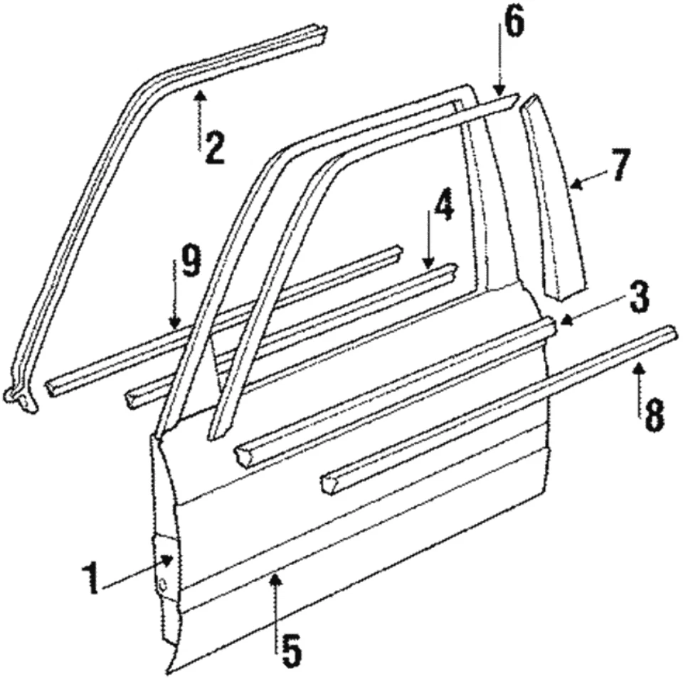New Genuine BMW Door Weather Strip Outer Right (1984-1991) OE 51211913056 - Image 2 of 4