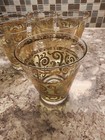Culver MCM Barware Lime Green 22k Gold  Cocktail  Glasses Toledo Pattern 6ct — photo 1