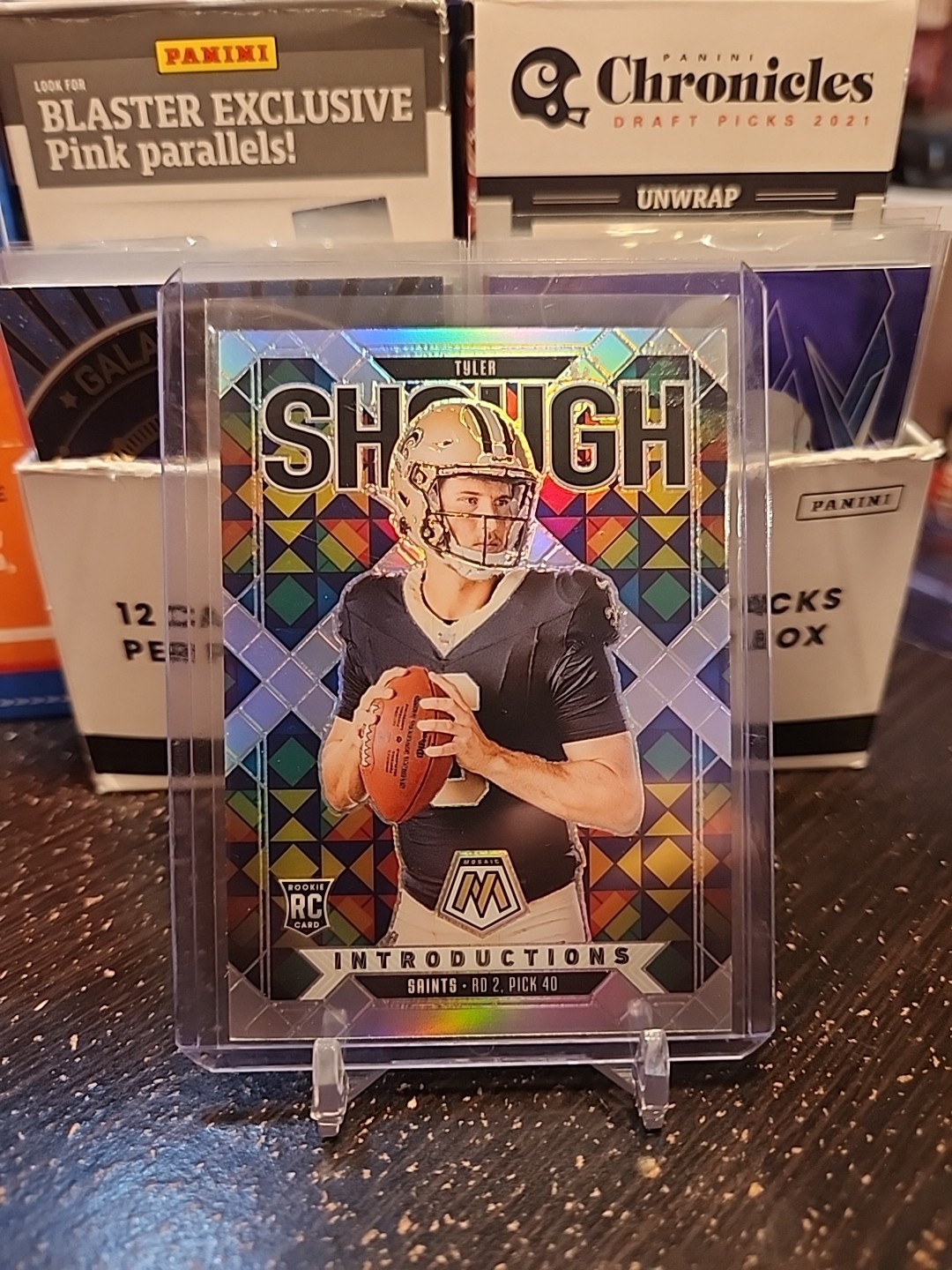 Tyler Shough - 2025 Panini Mosaic Introductions Silver Mosaic Prizm RC #9