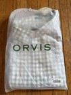 Orvis Shirt Mens XL Tan White Ultralight LS Active Fit Check Casual