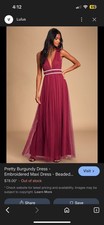 Ladies Lulus Wine/Burgundy Sleeveless Formal Dress Size XS
