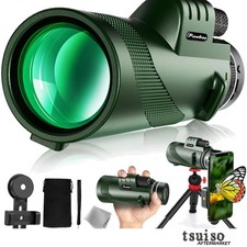 40X60 High Power Monocular Telescope with Smartphone Adapter Adjustable Tripod