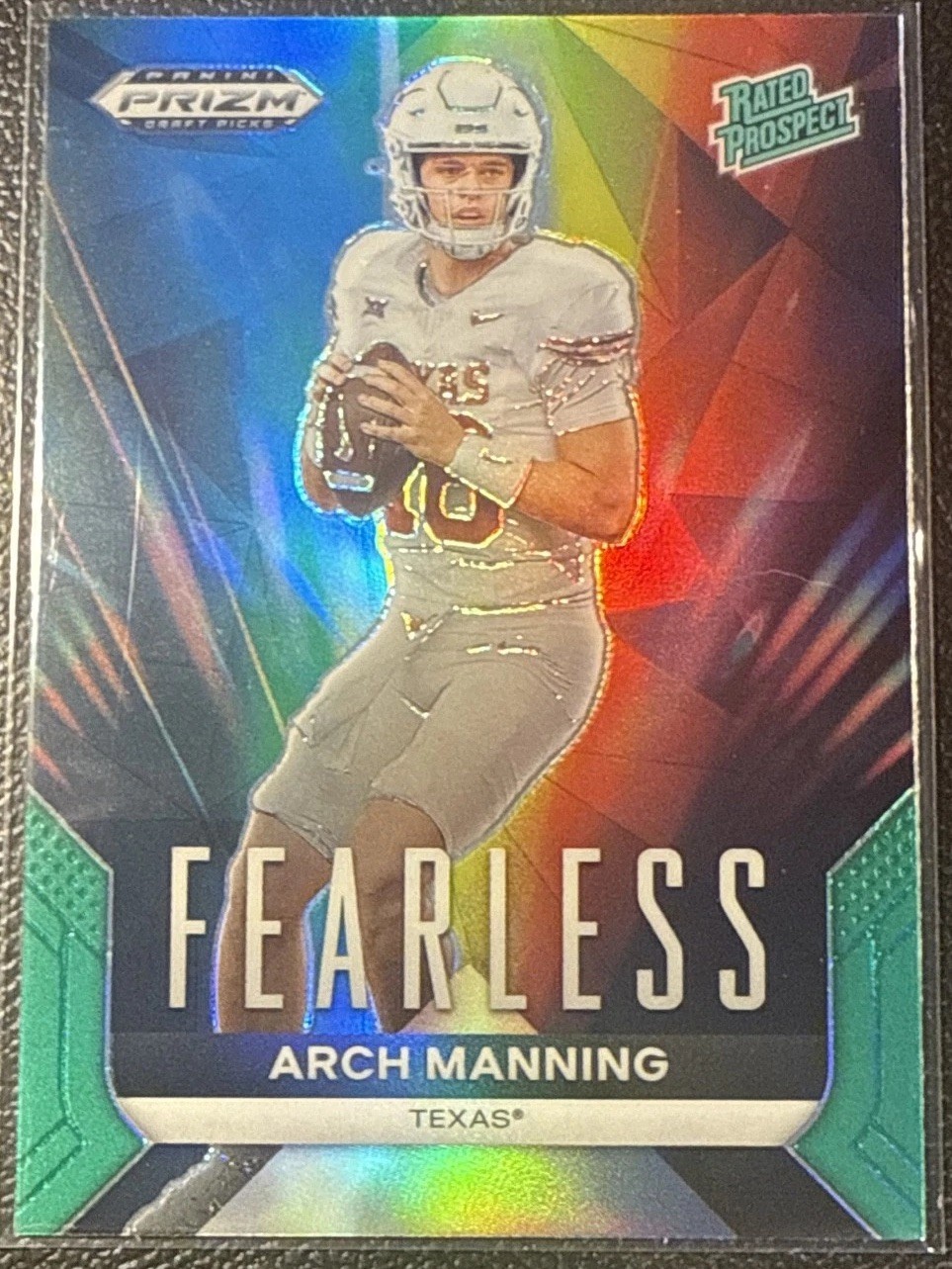 2024 Panini Prizm Draft Picks - Fearless Arch Manning #F-AM Green Prizm (RC)