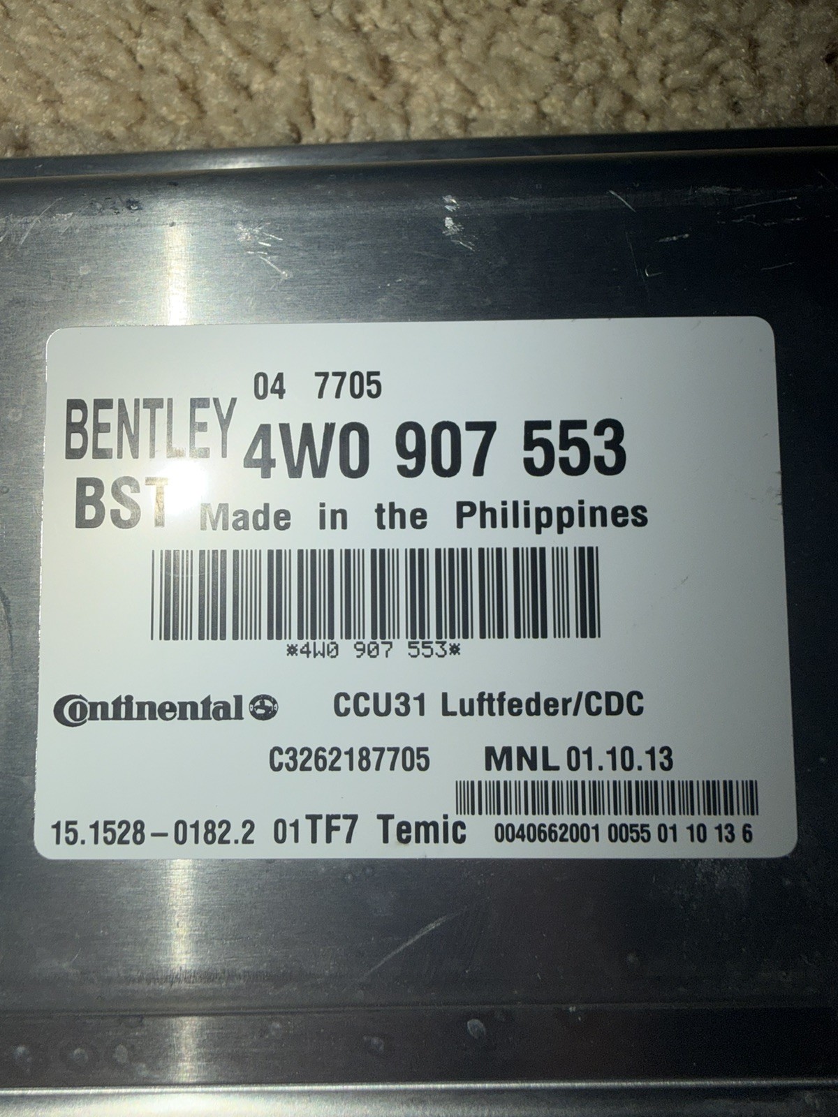 2014-2018 BENTLEY FLYING SPUR AIR SUSPENSION CONTROL MODULE OEM #READ NOTES