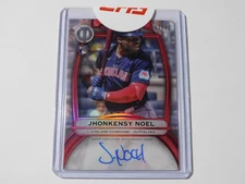 2025 topps tribute red jhonkensy noel auto /10 guardians