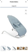 Munchkin Premium Seat Cover for Bouncer Rocker, Soft,Removablefabric,Ice Blue