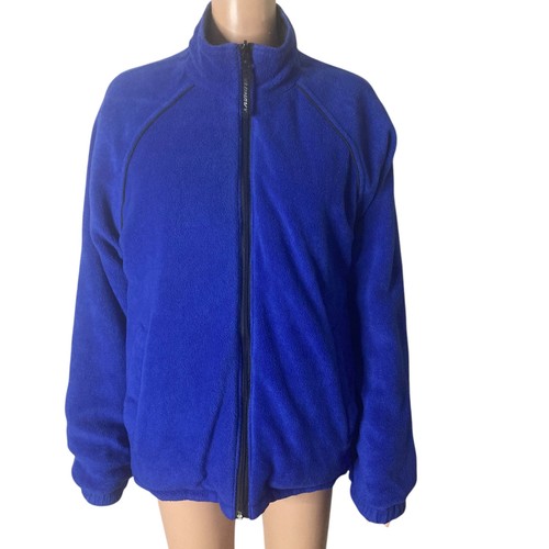 Vintage Old Navy Jacket Reversible Mens Small Black Blue Full Zip Fleece - Picture 15 of 20