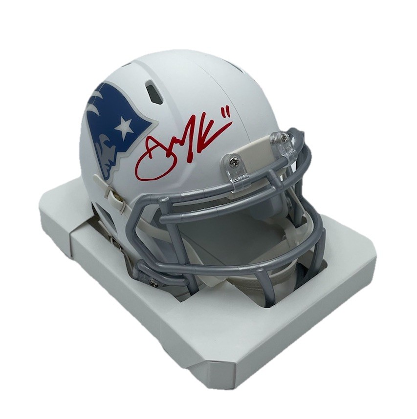 Julian Edelman Autographed Signed New England Patriots Riddell Rivalry Mini Helmet; JSA COA 