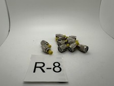 Lot of 10 RF Coax Adapter TNC Male to SMA Female Connector w/ Dust Caps   New