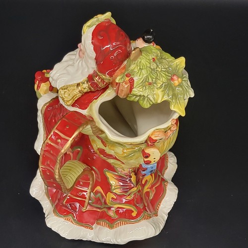 HTF Santa Claus Damask Holiday Pitcher Fitz and Floyd w/ Original Box 11.5"T - Picture 13 of 17