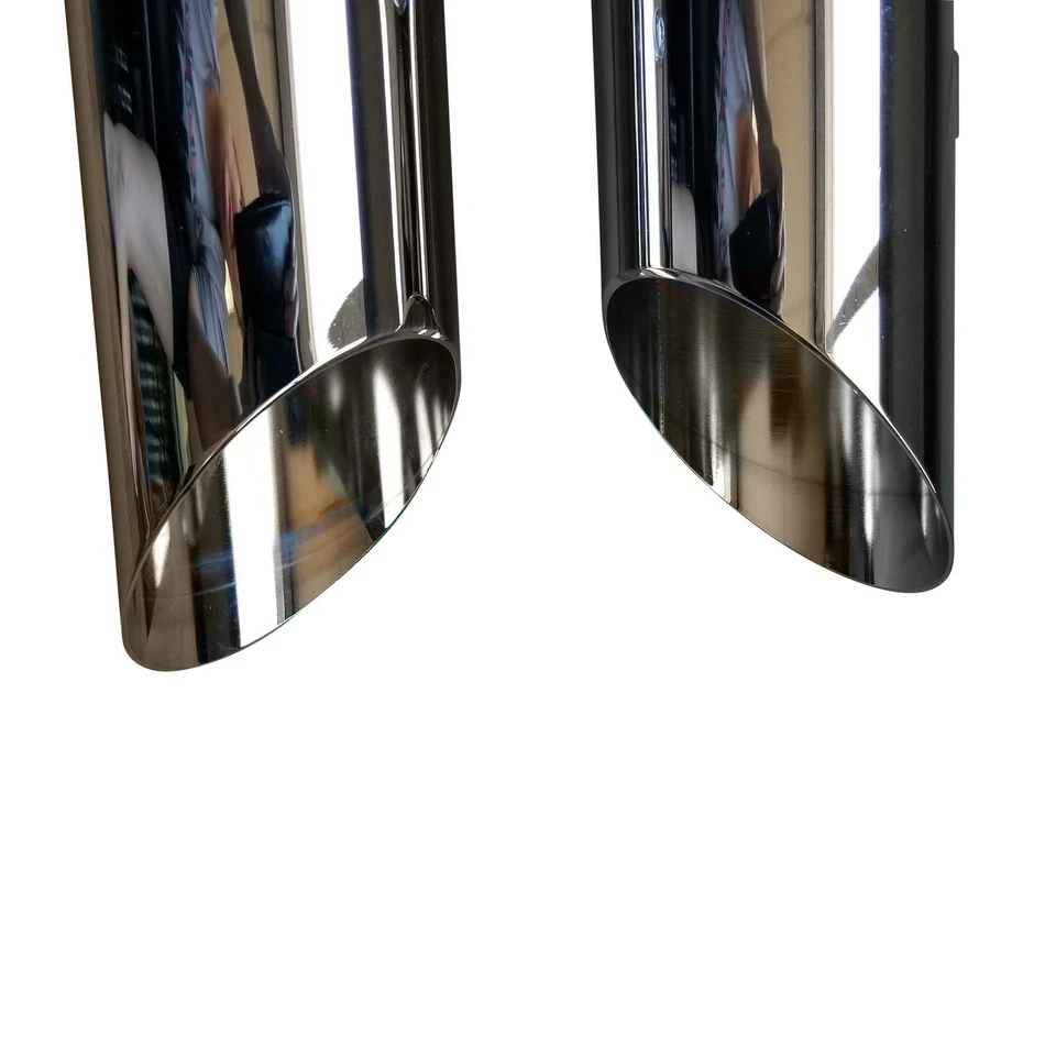 Se adapta a Harley Davidson 2016-2023 ángulo deslizable silenciador escape cromado deflector 2,5 Foto 4 de 4