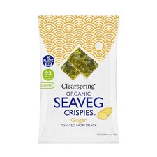 Clearspring Organic Seaveg Crispies Ginger 4g Seaweed Snack