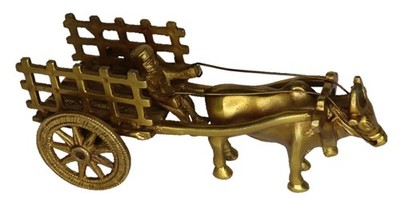 Bull Cart sAntique Style Handmade Brass Bullock Cart Showpiece Home Decor