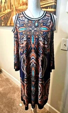 MSK Boho-Inspired Cold Shoulder Dress #122
