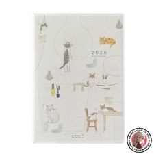NEW Midori Pocket Diary 2026 B6 Weekly Cat Pattern 22373006 Starts January 2026