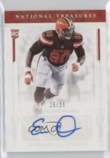 2016 National Treasures Signatures Holo Silver /25 Emmanuel Ogbah Rookie Auto RC