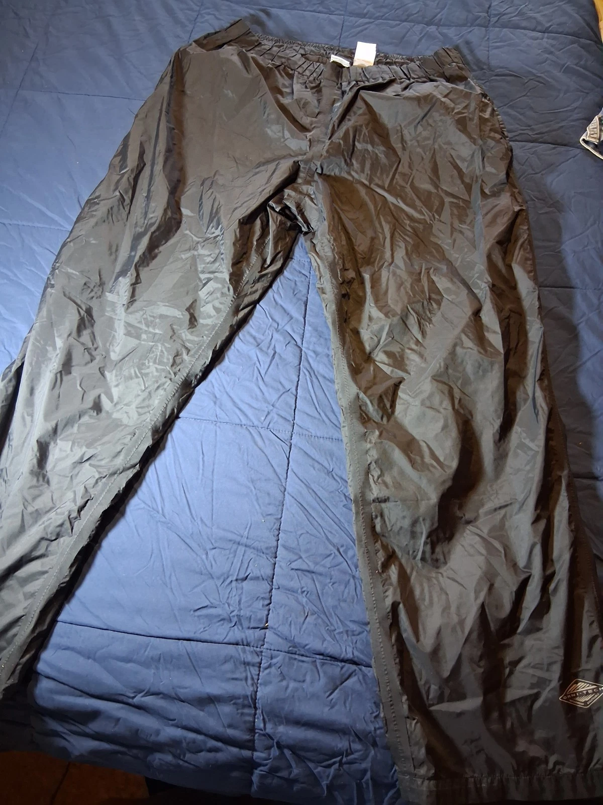 Columbia Pants Mens 2XL Black Omni-Tech Packable Waterproof Breathable Outdoor