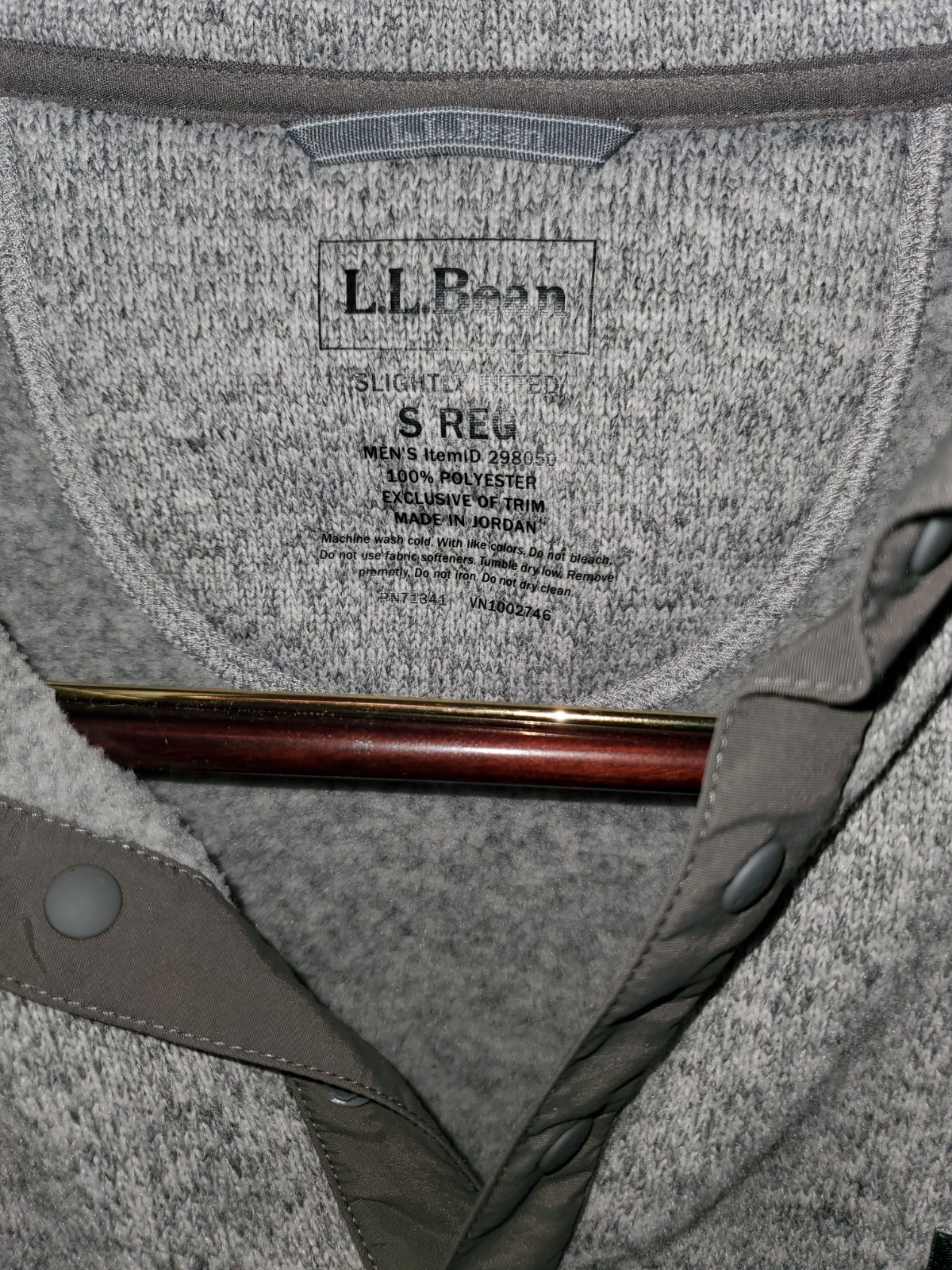 LL Bean Better Sweater Quarter Snap Button Pullov… - image 3