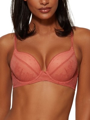38F Gossard Boho Spitzen BH Plunge abnehmbare Polster BH Dusty Cedar Dessous